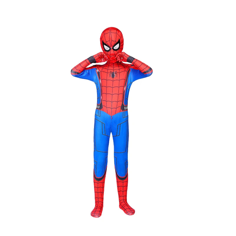 Boys Girls Spiderman Costume Superhero Jumpsuit | Miles Morales Spider-Man Cosplay