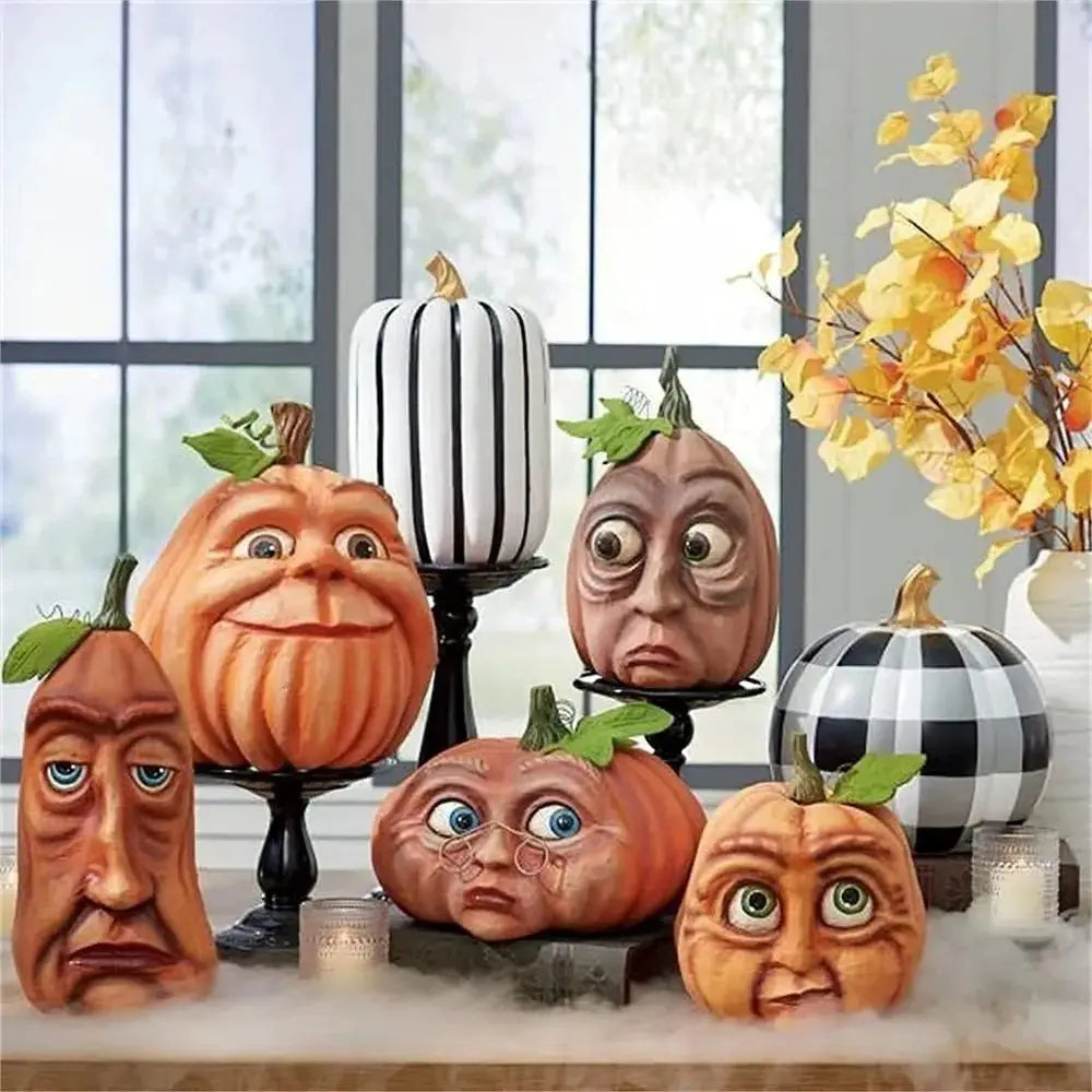Pumpkin Patch Personalities - Expressive Resin Character Halloween Decor