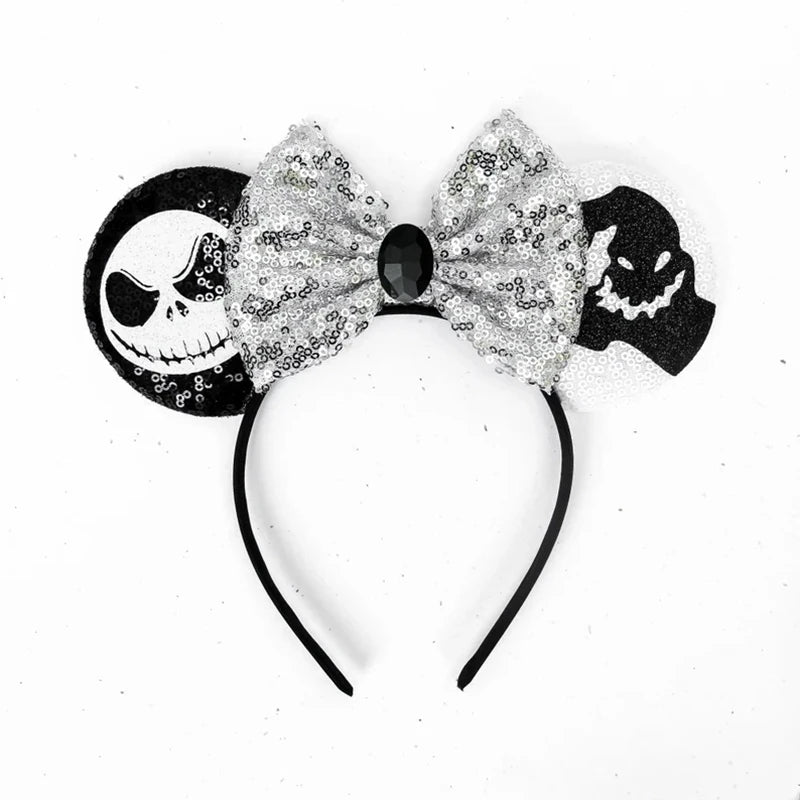 Halloween Mouse Ears Headband | Spooky Theme Park Style Assortment (Bat, Witch, Pumpkin) | Cute Halloween Accessories