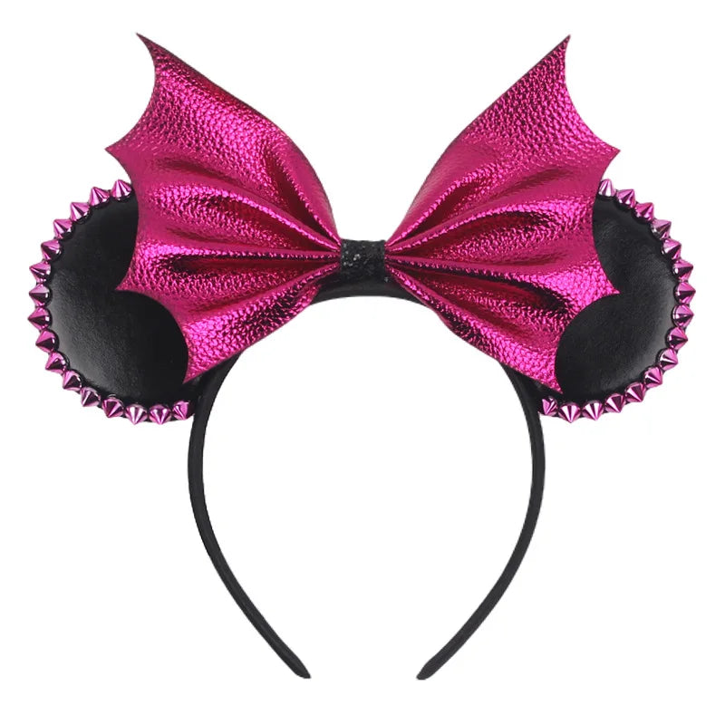 Halloween Mouse Ears Headband | Spooky Theme Park Style Assortment (Bat, Witch, Pumpkin) | Cute Halloween Accessories