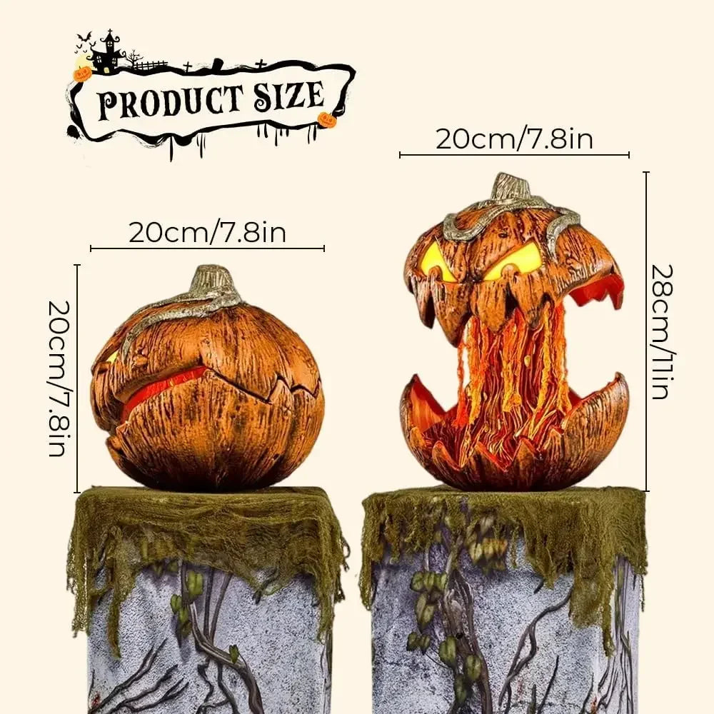 Animated Talking Pumpkin Prop - Halloween Animatronics Decor