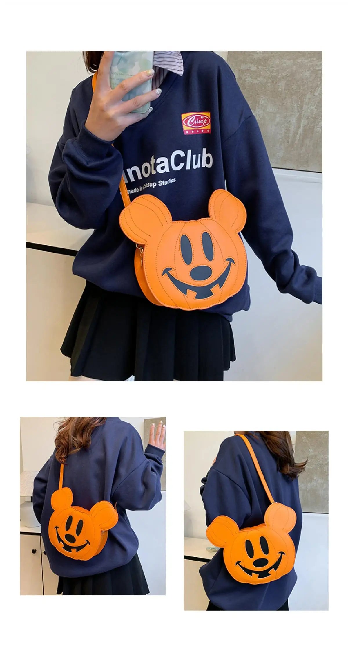 Mickey Pumpkin Crossbody Bag | Theme Park Accessory