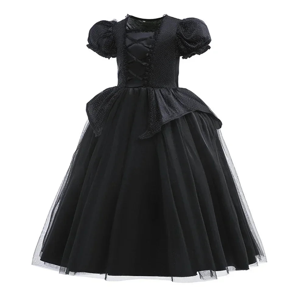 Maleficent Costume for Girls Halloween Witch Cosplay Black Witch