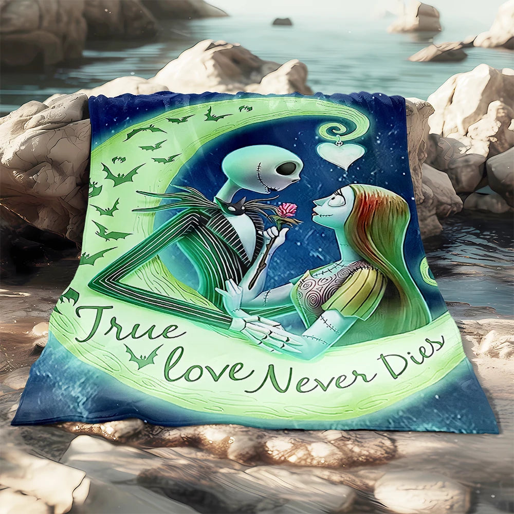 Pumpkin King 'Nightmare' Fleece Blanket | Jack Skellington Plush Throw