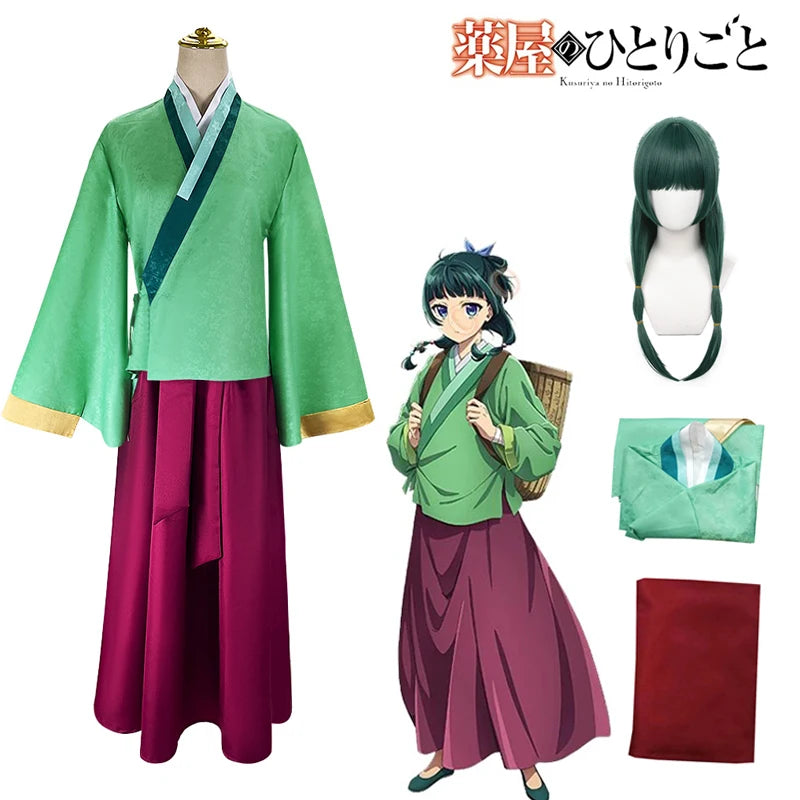 Anime Maomao Cosplay Costume | Apothecary Diaries Kimono Mao Mao Outfits