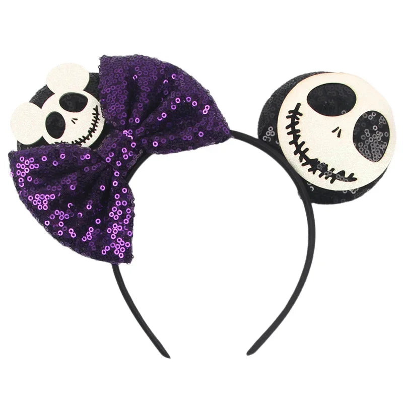 Halloween Mouse Ears Headband | Spooky Theme Park Style Assortment (Bat, Witch, Pumpkin) | Cute Halloween Accessories
