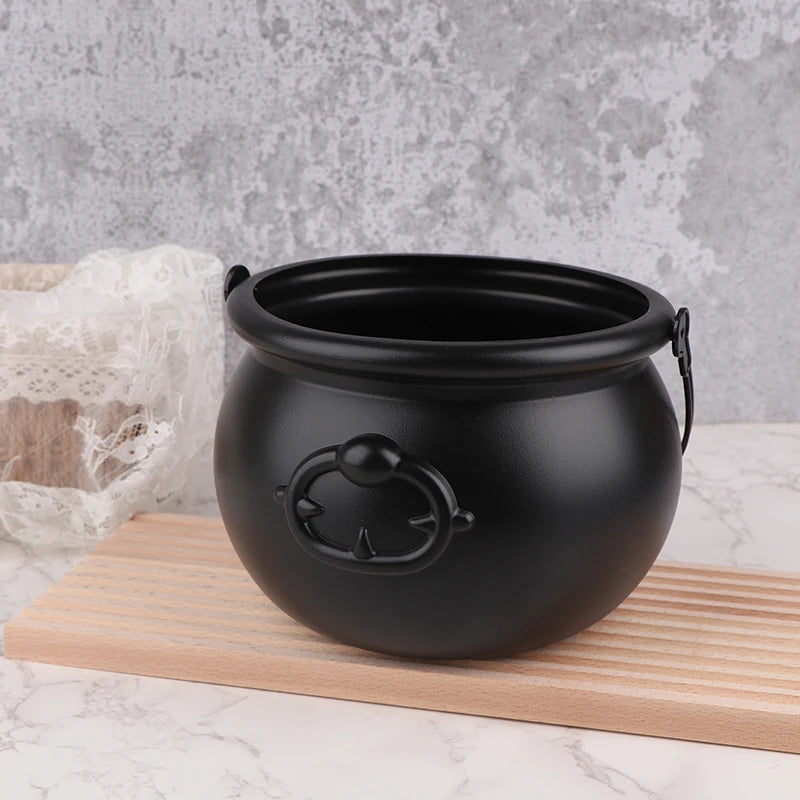 Classic Witch's Cauldron | Black Trick-or-Treat Candy Bucket & Halloween Trick-or-Treating