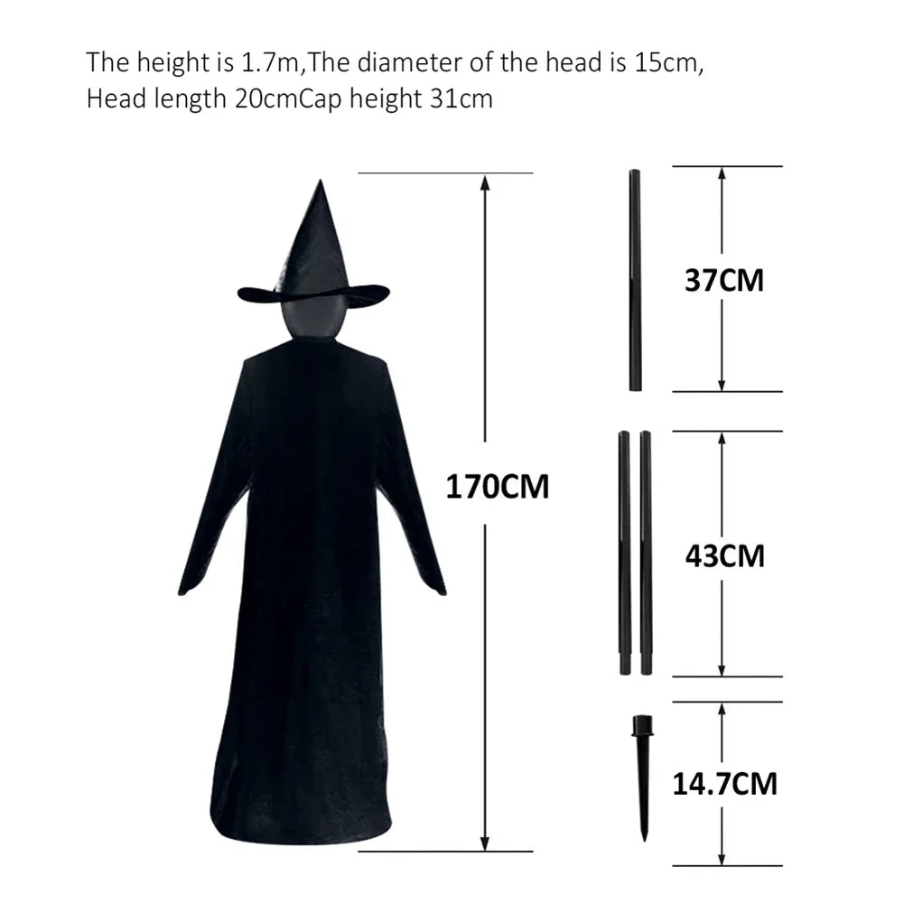 Sound-Activated Light-Up Witches | Holding Hands Outdoor Yard Decor