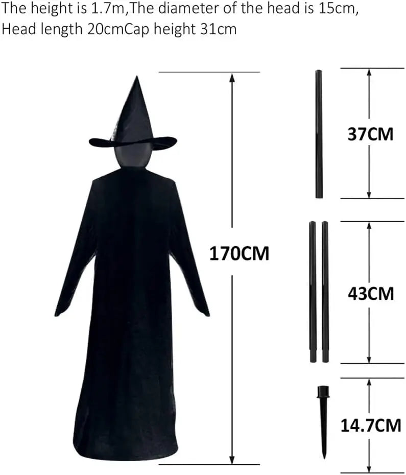 Sound-Activated Light-Up Witches | Holding Hands Outdoor Yard Decor