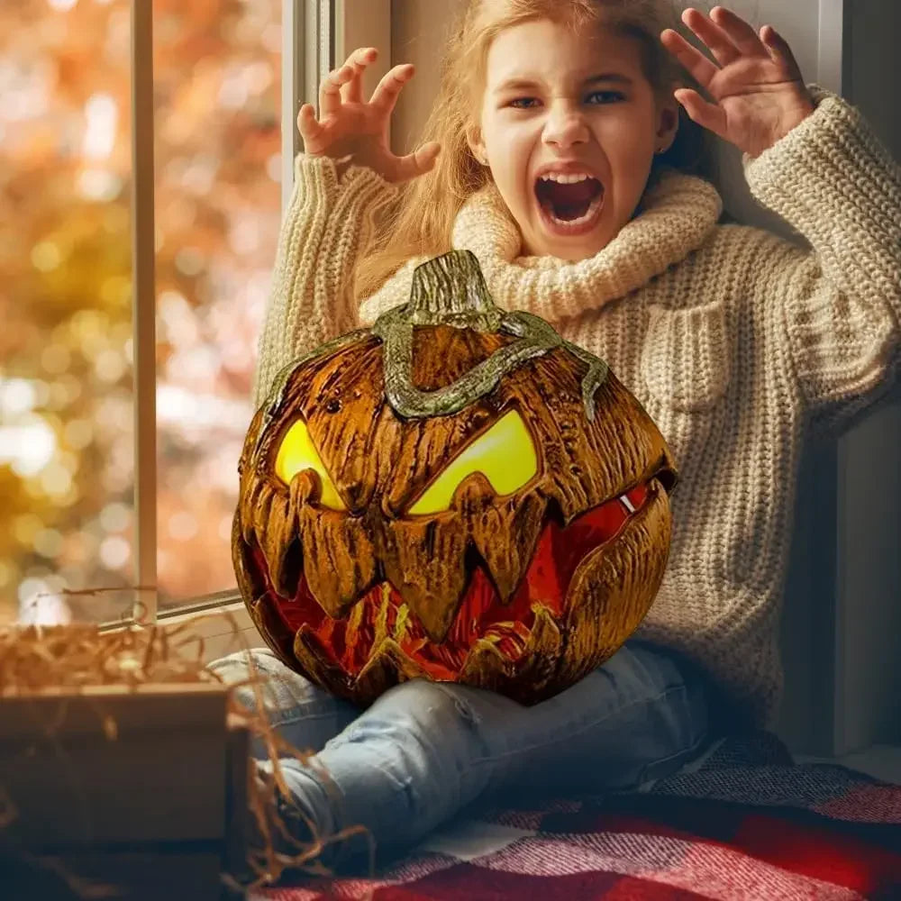 Animated Talking Pumpkin Prop - Halloween Animatronics Decor