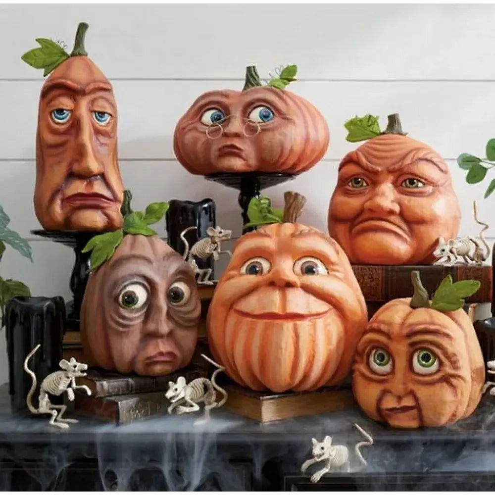 Pumpkin Patch Personalities - Expressive Resin Character Halloween Decor