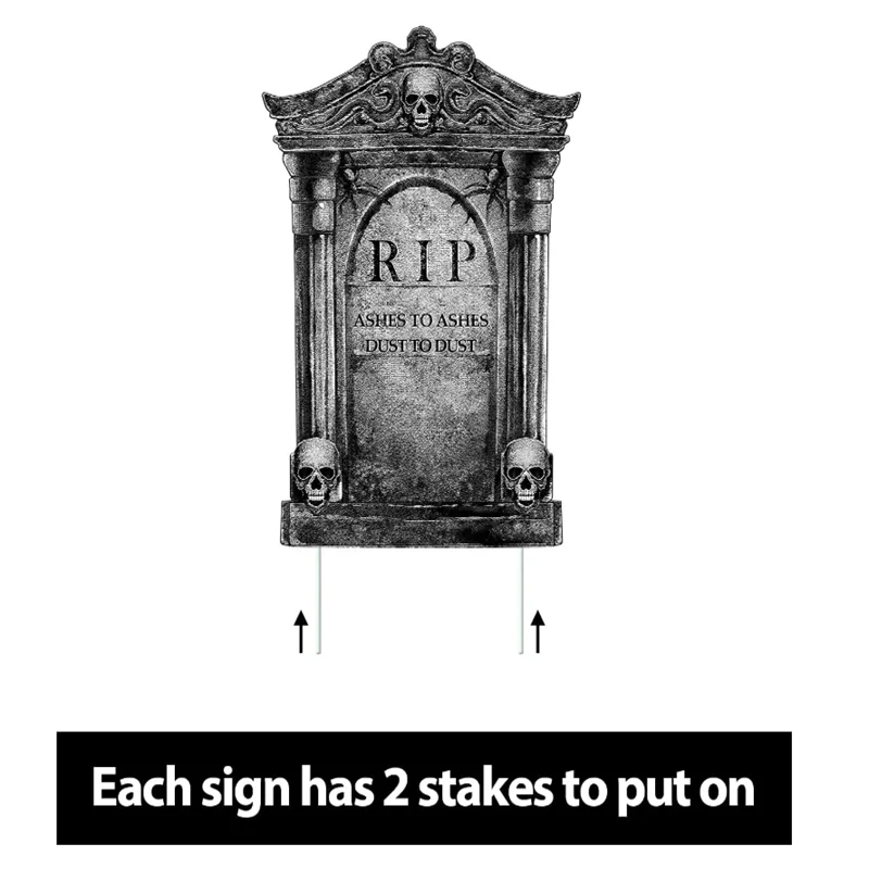 Realistic Foam Graveyard Tombstones | Assorted Spooky Styles for Halloween Yard Decor