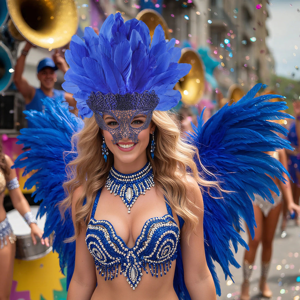 Vibrant Feather Headdress | Showgirl & Masquerade Ball Headpiece | Adult Costume Accessory