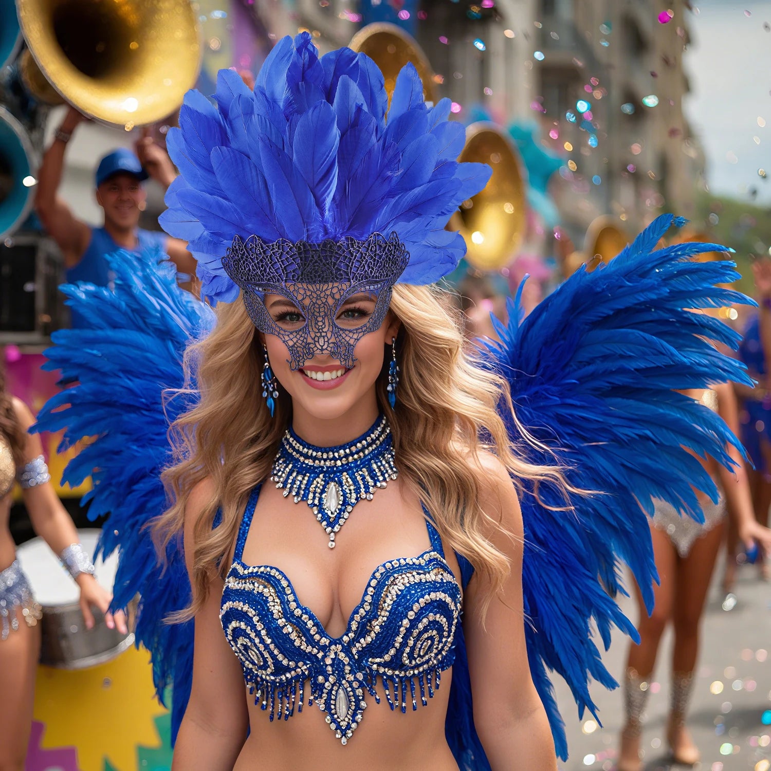 Vibrant Feather Headdress | Showgirl & Masquerade Ball Headpiece | Adult Costume Accessory