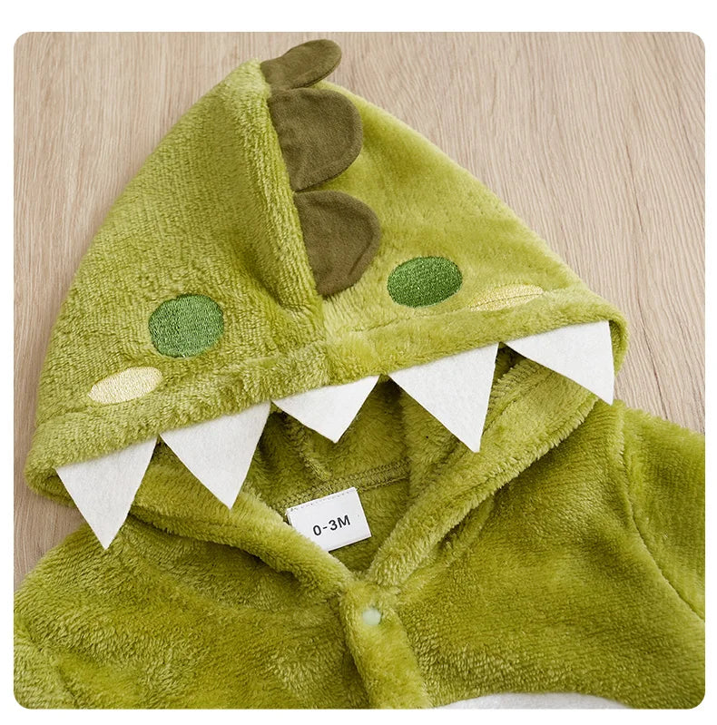 Baby's First Roar! Cozy Dinosaur Romper Costume - Infant Halloween Costume