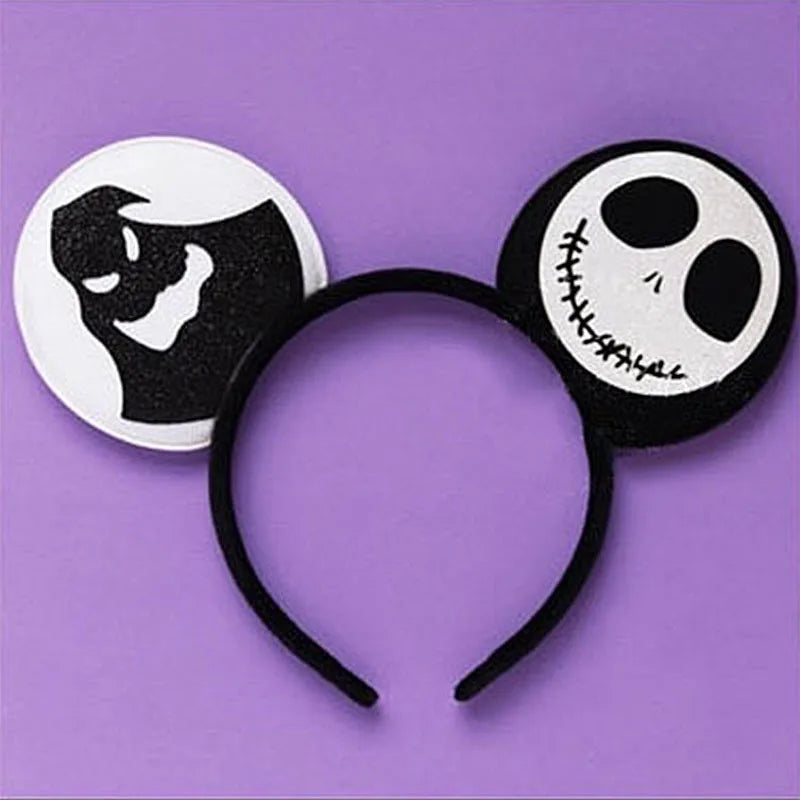 Halloween Mouse Ears Headband | Spooky Theme Park Style Assortment (Bat, Witch, Pumpkin) | Cute Halloween Accessories