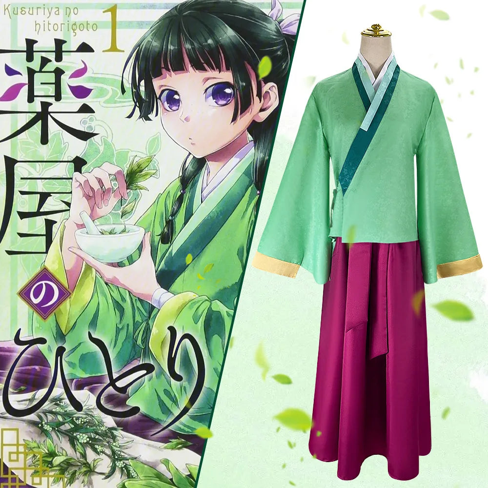 Anime Maomao Cosplay Costume | Apothecary Diaries Kimono Mao Mao Outfits