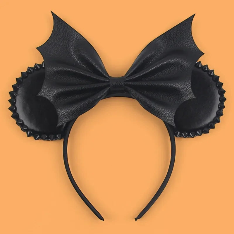 Halloween Mouse Ears Headband | Spooky Theme Park Style Assortment (Bat, Witch, Pumpkin) | Cute Halloween Accessories