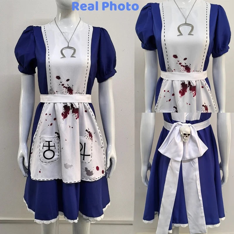 Anime Alice Princess Dress Maid Apron Dress Game Madness Returns |  Alice Cosplay Costume | Halloween Party