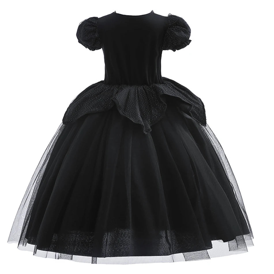 Maleficent Costume for Girls Halloween Witch Cosplay Black Witch