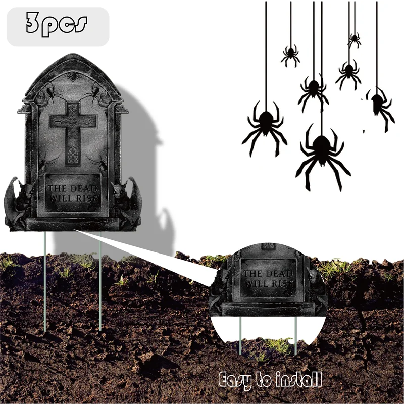 Realistic Foam Graveyard Tombstones | Assorted Spooky Styles for Halloween Yard Decor