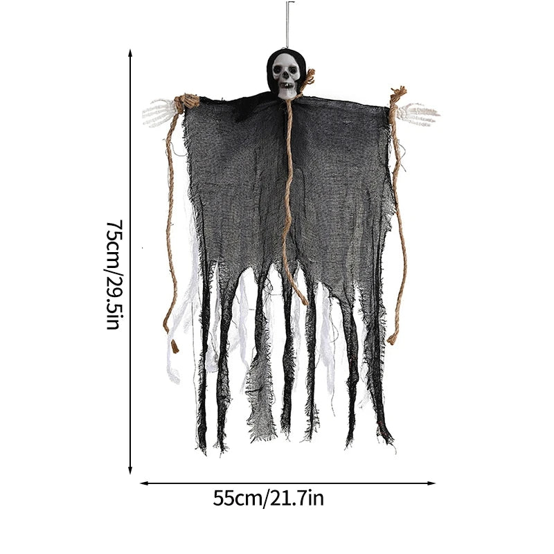Light-Up Hanging Grim Reaper with Posable Arms