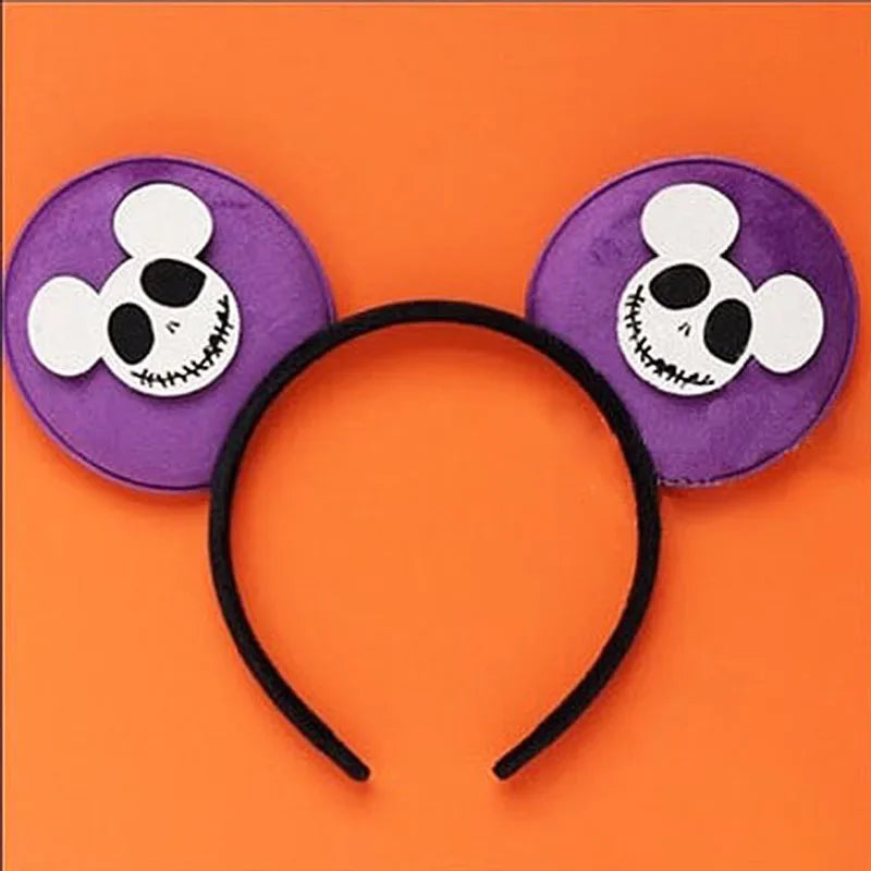 Halloween Mouse Ears Headband | Spooky Theme Park Style Assortment (Bat, Witch, Pumpkin) | Cute Halloween Accessories