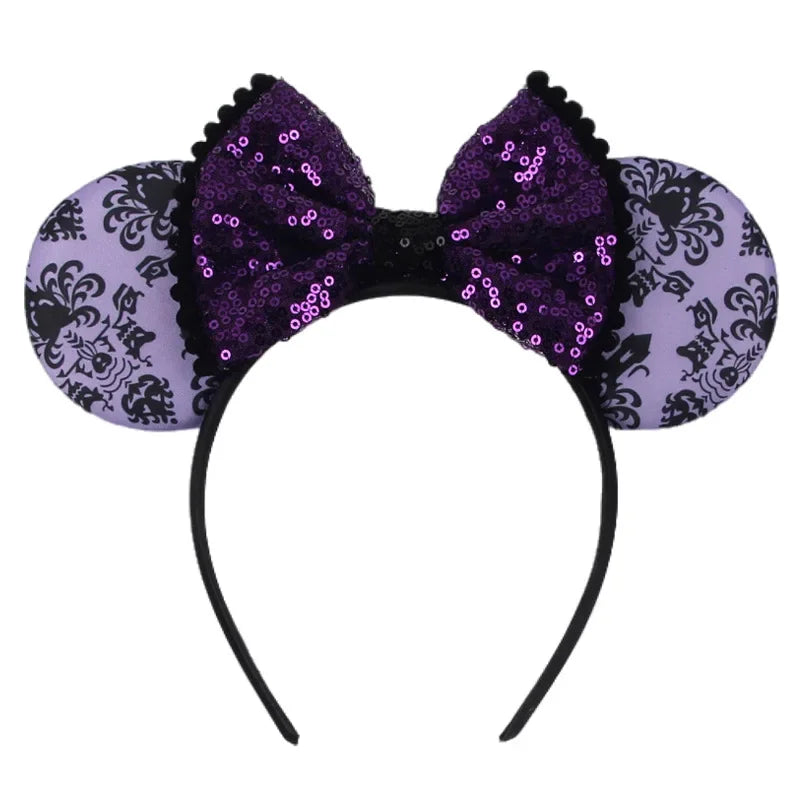 Halloween Mouse Ears Headband | Spooky Theme Park Style Assortment (Bat, Witch, Pumpkin) | Cute Halloween Accessories
