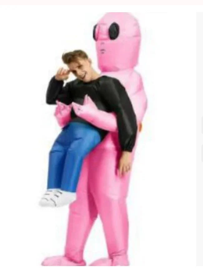 Inflatable Alien Abduction Costume | Funny "Carried By" Blow-Up Suit (Adult & Child Sizes Available)