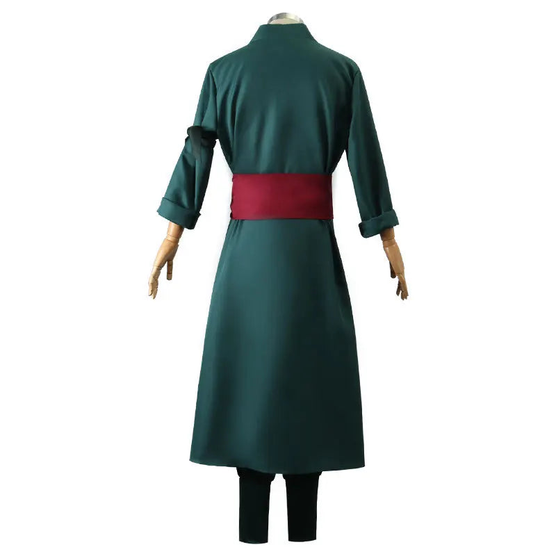 Roronoas Cosplay Costume Anime Kimono Robe Zoro Cloak Uniform Halloween Outfit