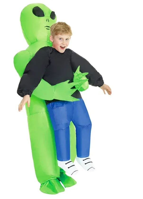 Inflatable Alien Abduction Costume | Funny "Carried By" Blow-Up Suit (Adult & Child Sizes Available)