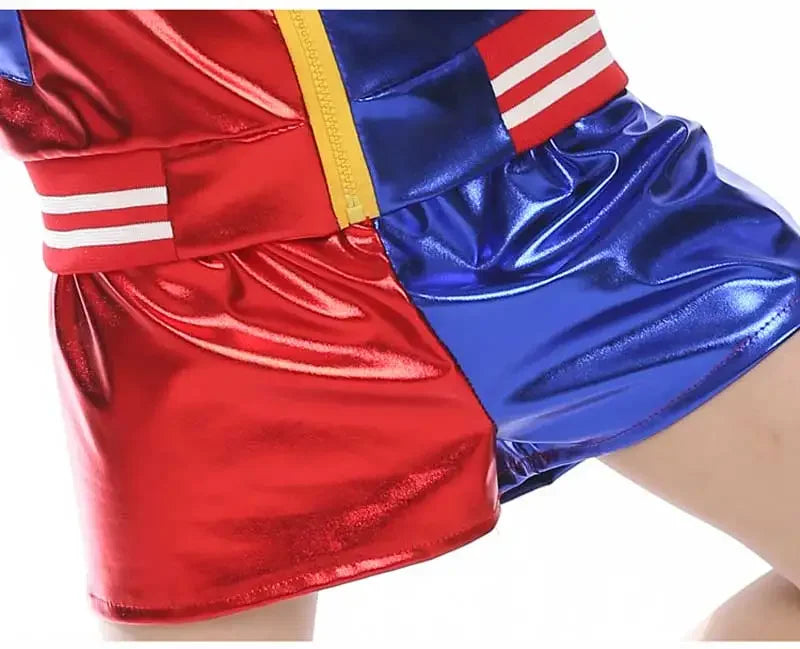 Girls Harley Villain Quinn Costume Components | Jacket, Shorts, Shirt & Accessories (Items Sold Separately) | Costume Halloween Enfant Fille