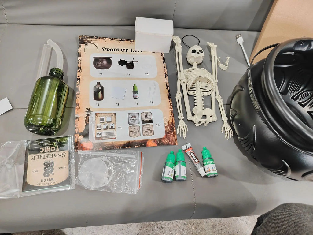 Suspended Magic Potion Misting Halloween Witch Cauldron