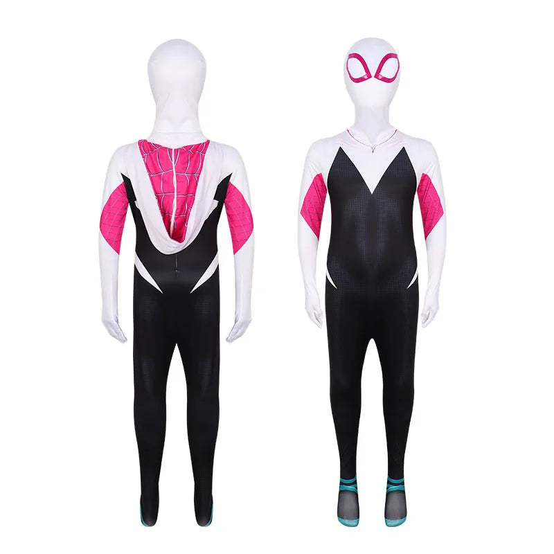 Boys Girls Spiderman Costume Superhero Jumpsuit | Miles Morales Spider-Man Cosplay