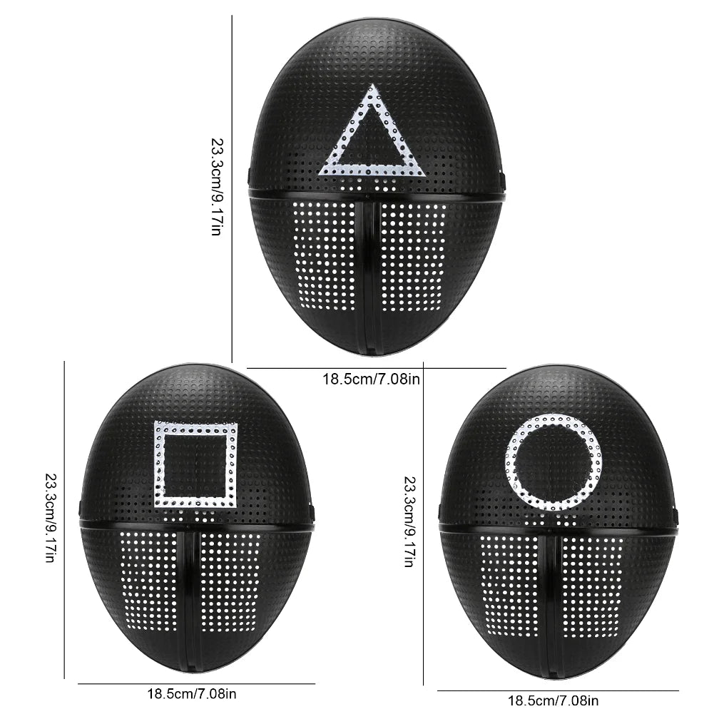 Squid Game Cosplay Masks | Choose Your Role: Front Man or Soldier (Circle, Square, Triangle)