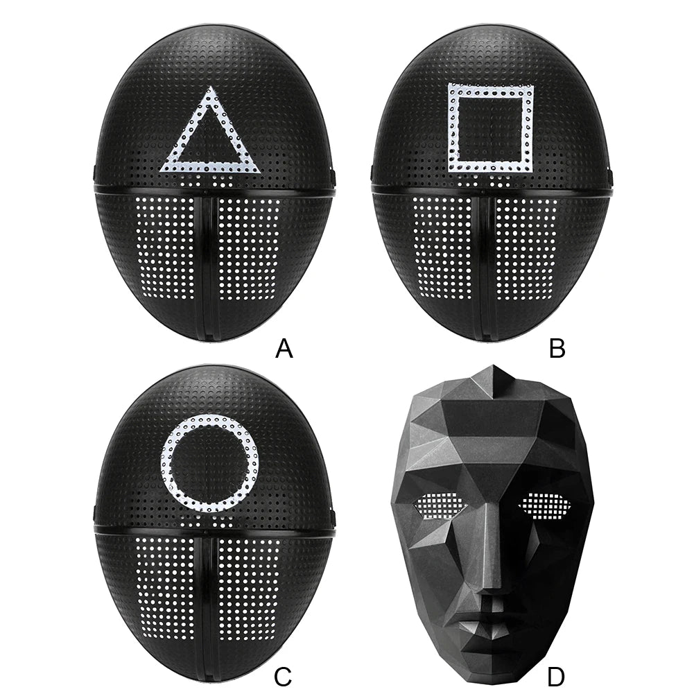 Squid Game Cosplay Masks | Choose Your Role: Front Man or Soldier (Circle, Square, Triangle)