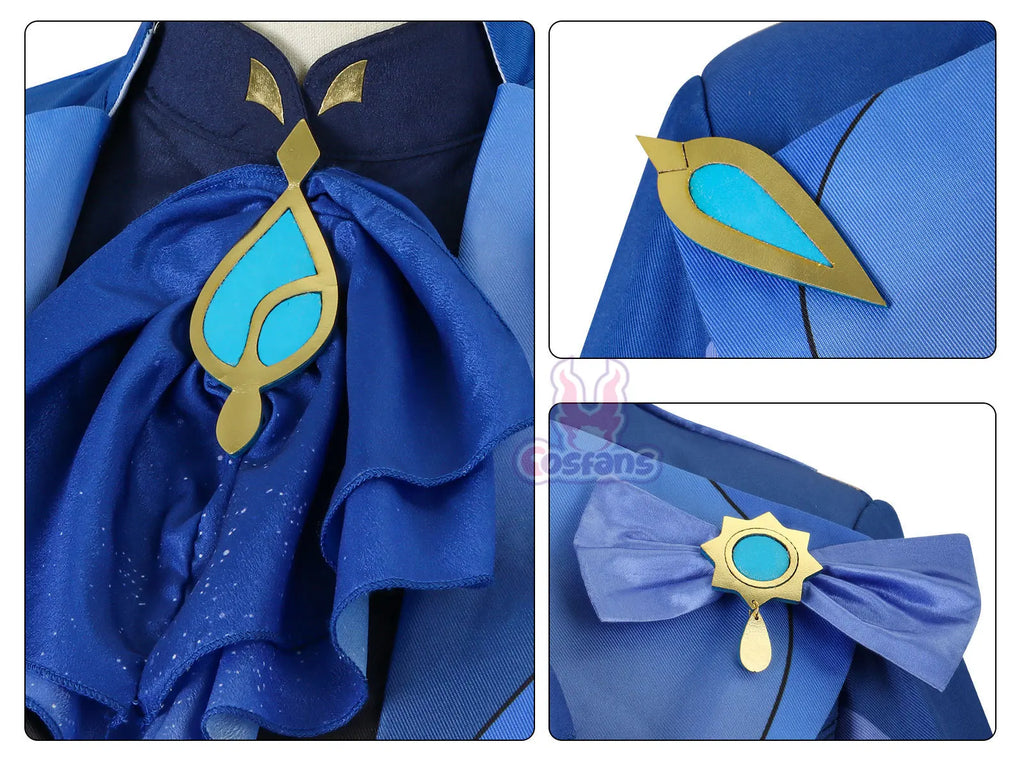 Game Impact Furina Focalors Cosplay Costume Anime Full Set With Hat Fontaine Focalors Halloween Costumes for Women