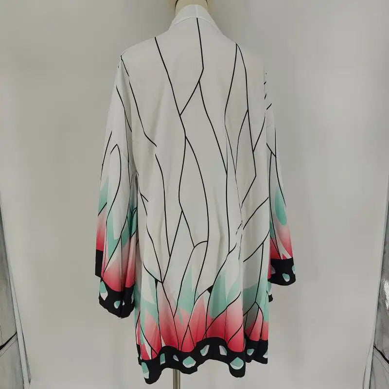 Japanese Anime Kochou Shinobu Cosplay Costume |  Kimono Cardigan