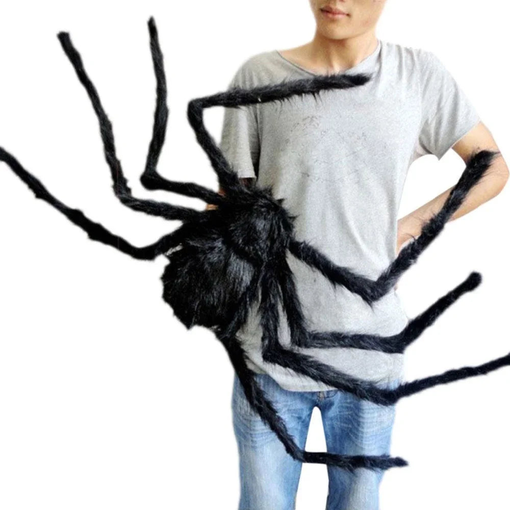 Giant Halloween Spider Decoration | Posable Hairy Spider Prop for Haunted House | Halloween Decor (Available up to 200cm!)