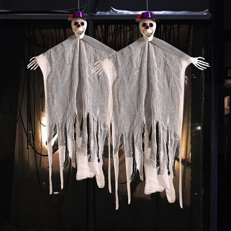 Light-Up Hanging Grim Reaper with Posable Arms