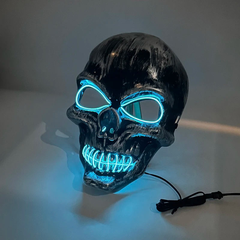 Scary Skeleton Gentleman Mask | Full Head & Chest Latex Horror Mask with Top Hat