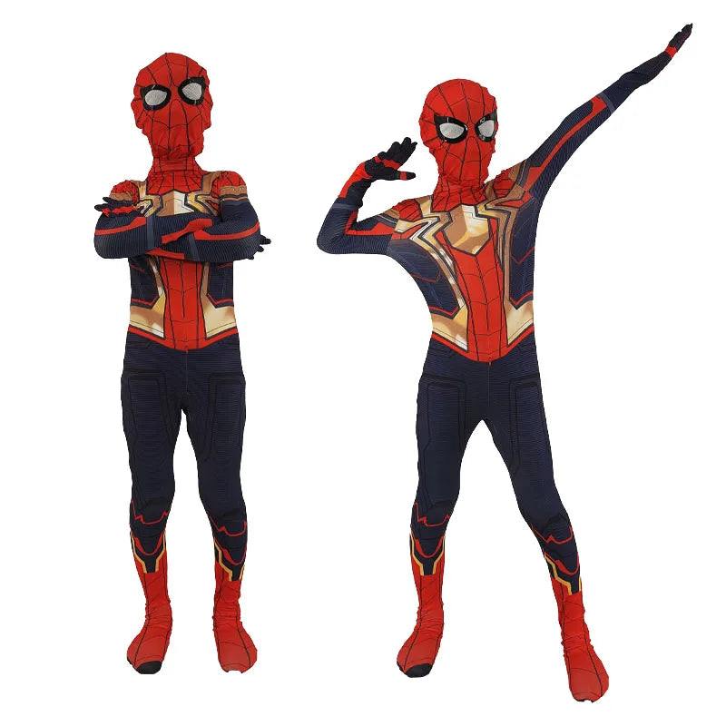 Boys Girls Spiderman Costume Superhero Jumpsuit | Miles Morales Spider-Man Cosplay