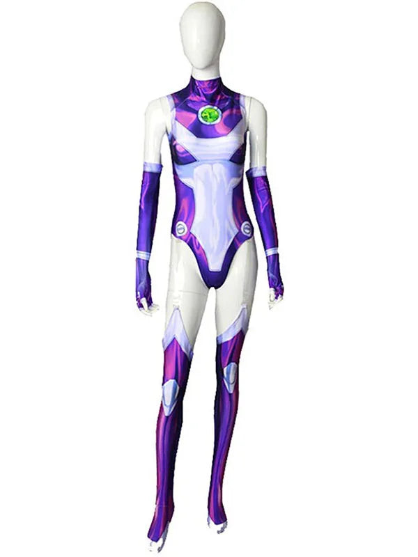 Starfire Cosplay Costume: Superhero Bodysuit for Women