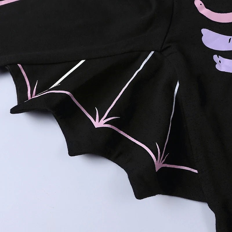 Glow-in-the-Dark Skeleton Bat Romper & Hat Set - Infant Halloween Costume