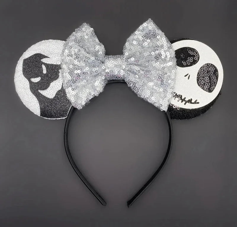 Halloween Mouse Ears Headband | Spooky Theme Park Style Assortment (Bat, Witch, Pumpkin) | Cute Halloween Accessories