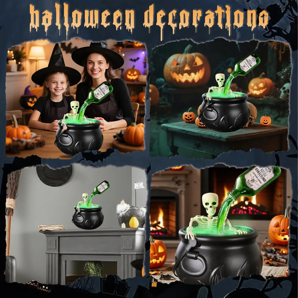 Suspended Magic Potion Misting Halloween Witch Cauldron