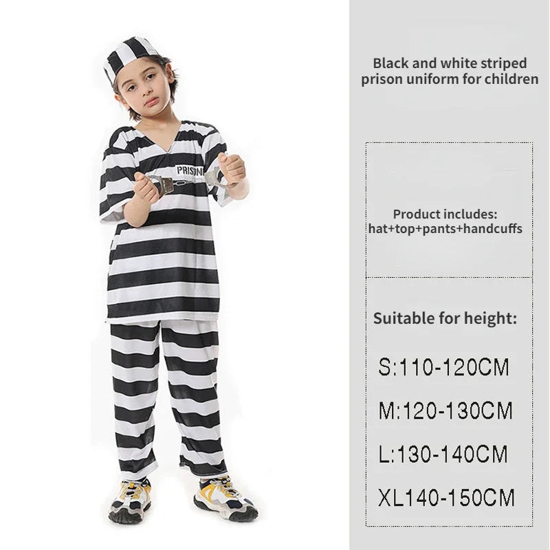 Costume Orange Prisoner Jumpsuit Jailbird Outfit for Halloween