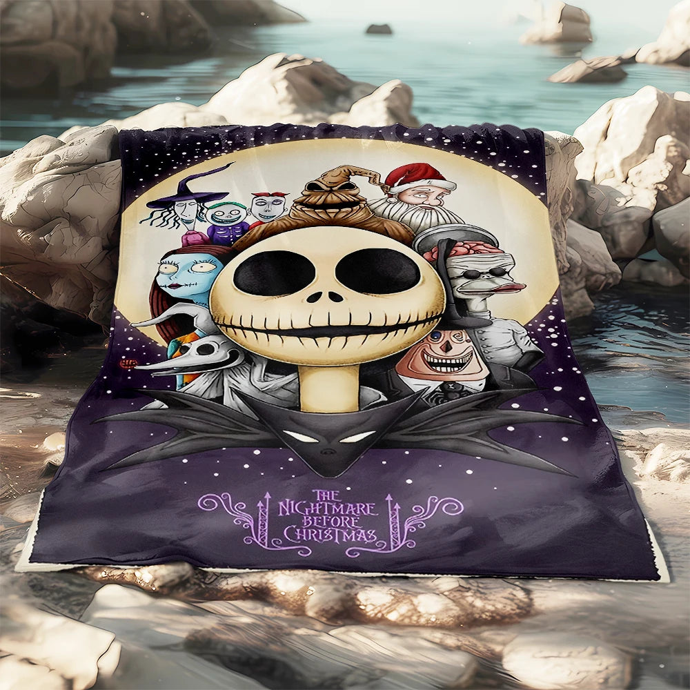Pumpkin King 'Nightmare' Fleece Blanket | Jack Skellington Plush Throw