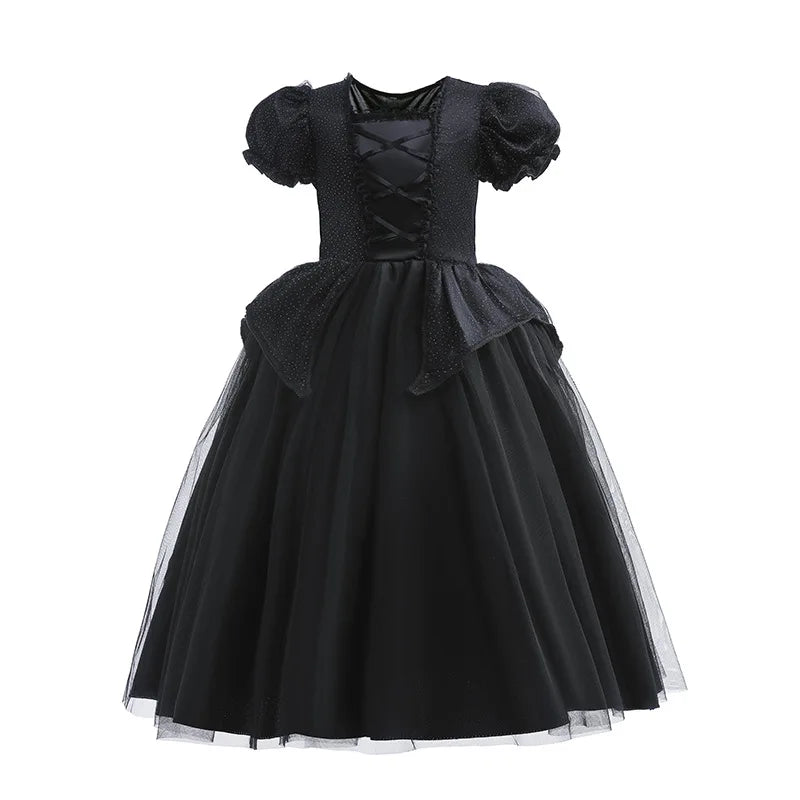 Maleficent Costume for Girls Halloween Witch Cosplay Black Witch