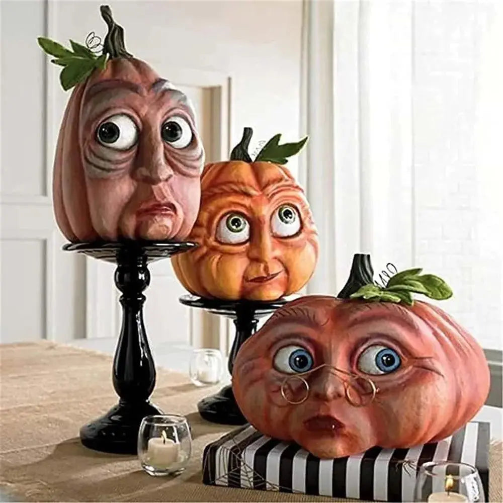 Pumpkin Patch Personalities - Expressive Resin Character Halloween Decor